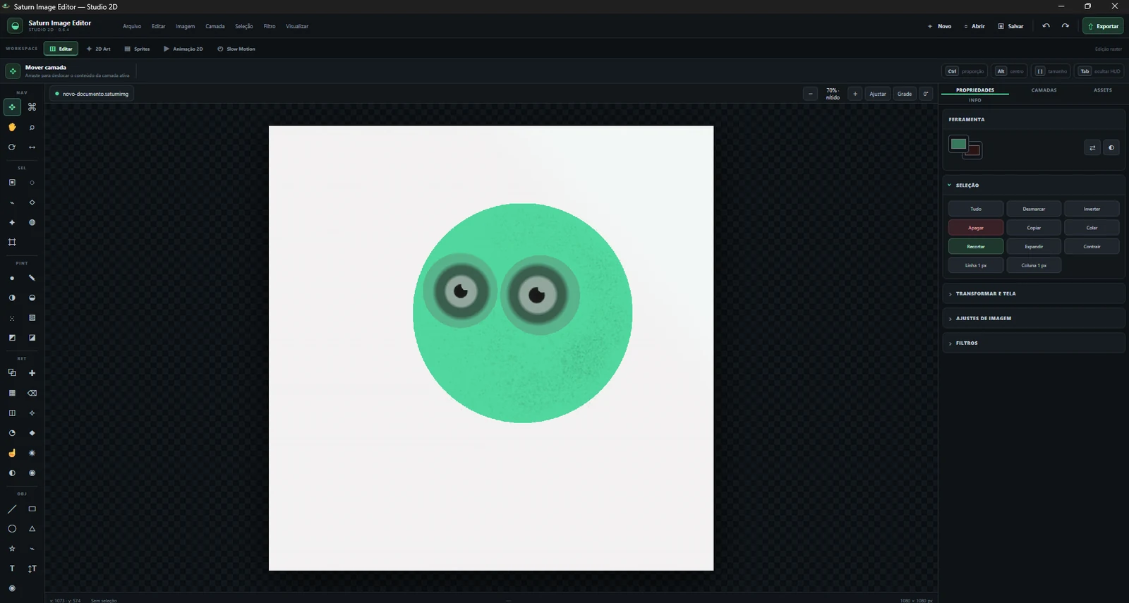Saturn Image Editor — workspace Editar